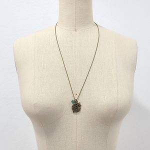 Antique vintage inspired clover beaded necklace